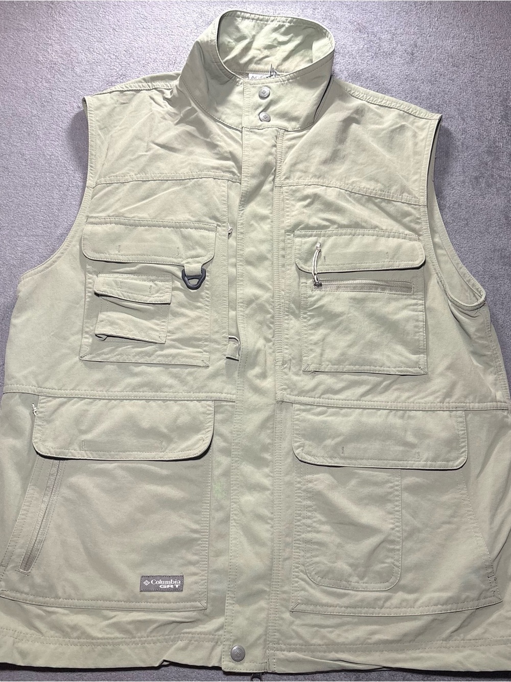 Columbia GRT Fishing Vest Men’s Large Khaki Utility Cargo Outdoor